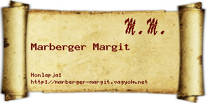 Marberger Margit névjegykártya