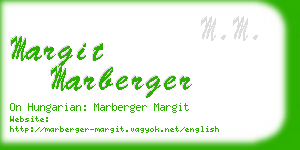 margit marberger business card